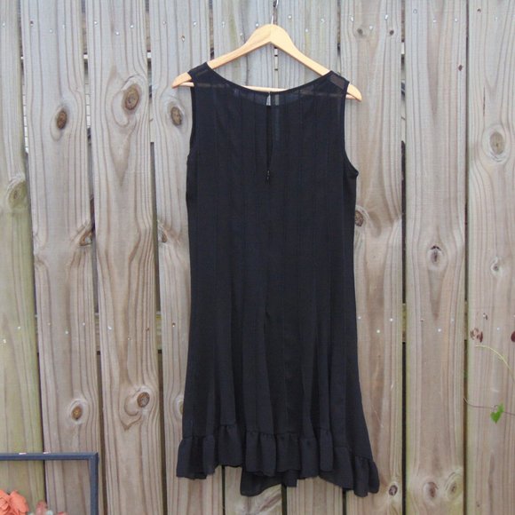 Sandra Darren Black Sleeveless Dress - Size 8P - Picture 3 of 8